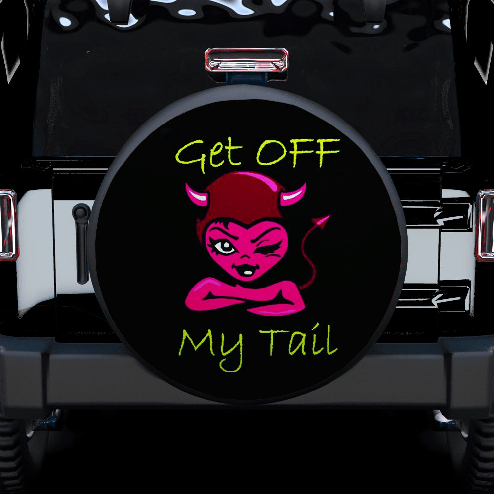 Red Get Off My Tail Jeep Car Spare Tire Cover