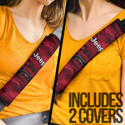Red Jeep Camouflage Car Seat Belt Cover Custom Car Accessories