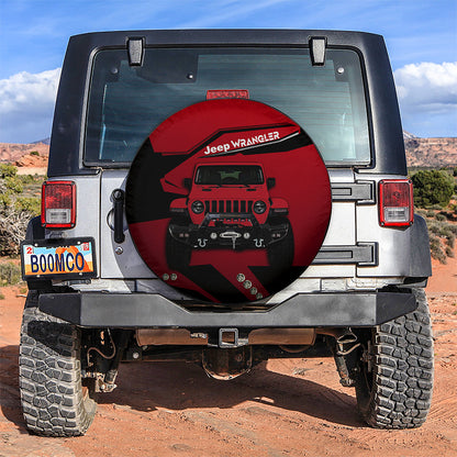 Red Jeep Car Spare Tire Cover