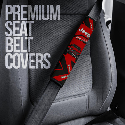 Red Jeep Car Seat Belt Cover Custom Car Accessories