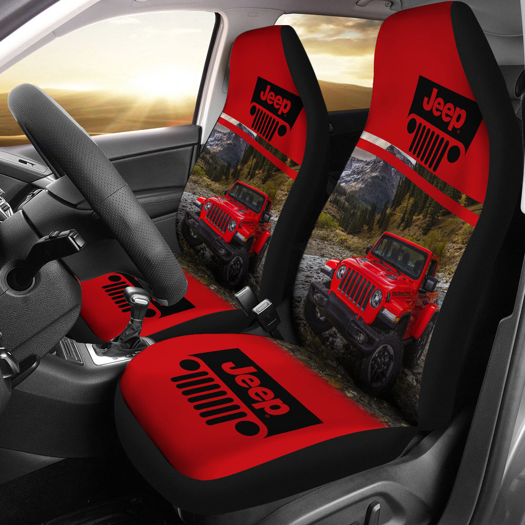 Red Jeep Car Seat Covers