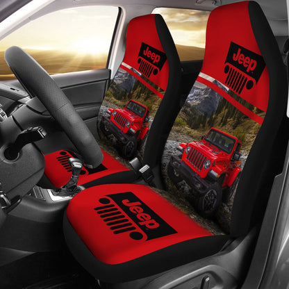 Red Jeep Car Seat Covers