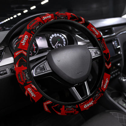 Red Jeep Car Steering Wheel Cover
