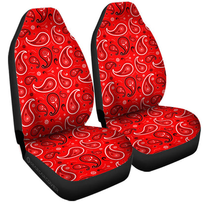 Red Paisley Pattern Car Seat Covers Custom Car Accessories