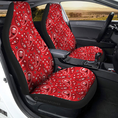 Red Paisley Pattern Car Seat Covers Custom Car Accessories