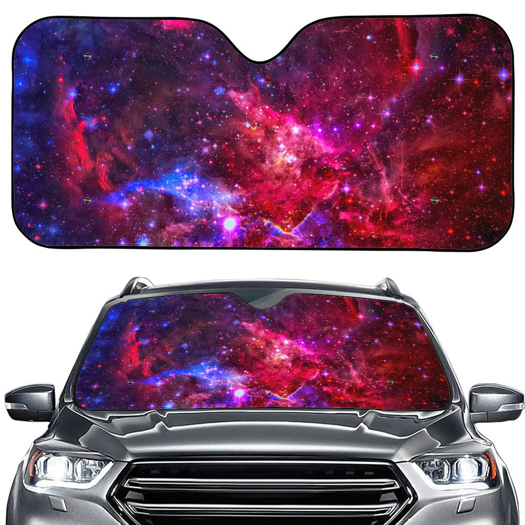 Red Purple Nebula Galaxy Space Print Car Windshield Sun Shade