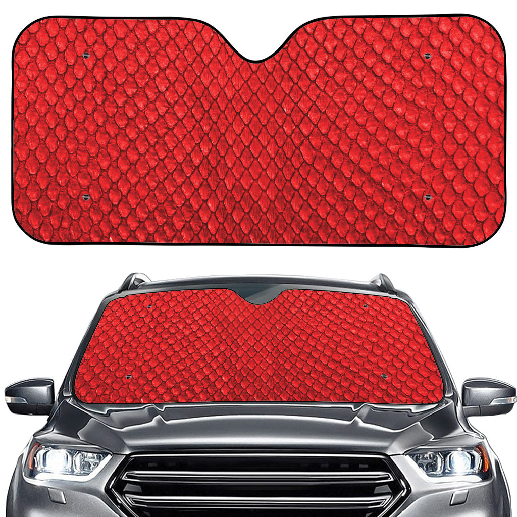 Red Python Snakeskin Print Car Windshield Sun Shade