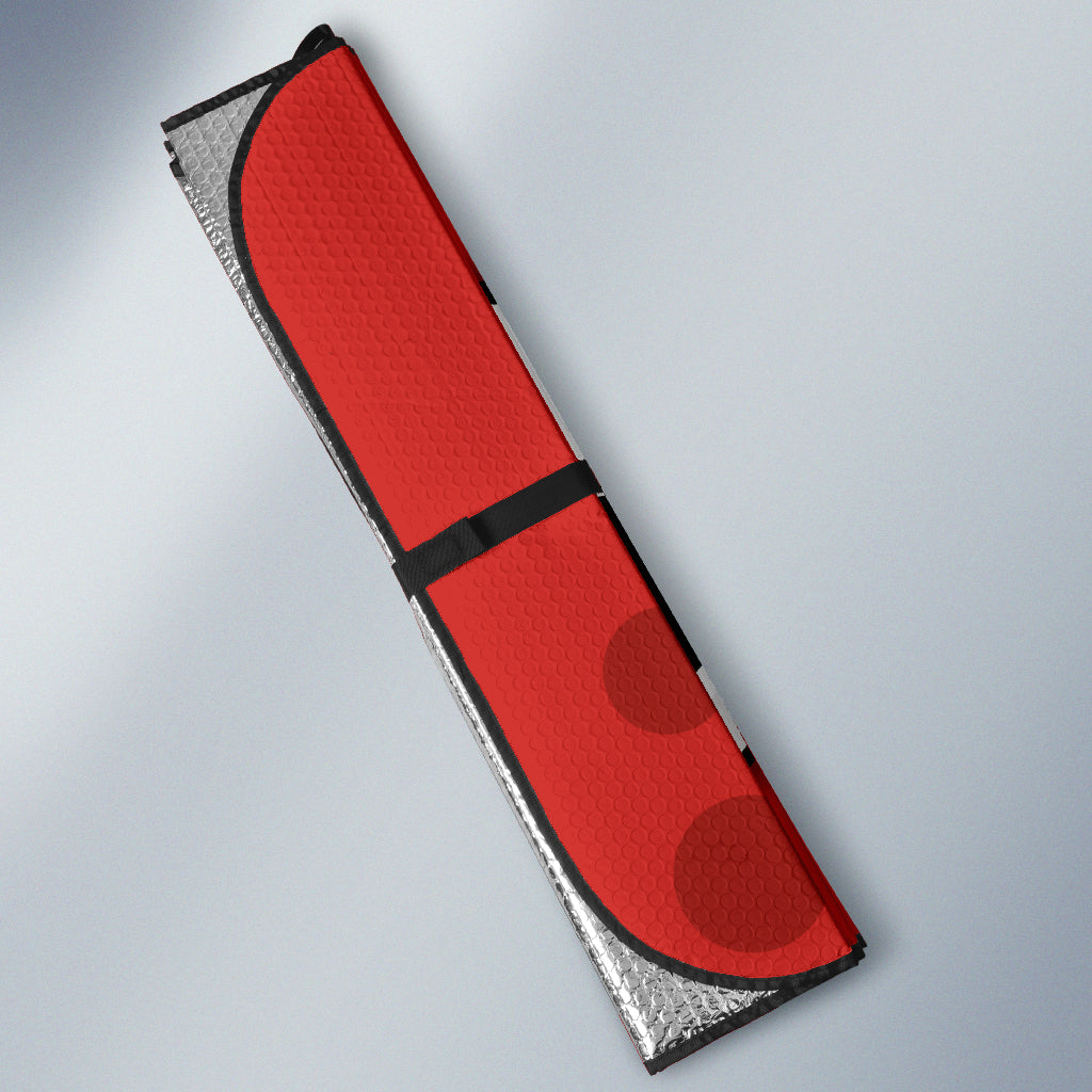 Red Slight Surprised Cartoon Eyes Car Auto Sunshades