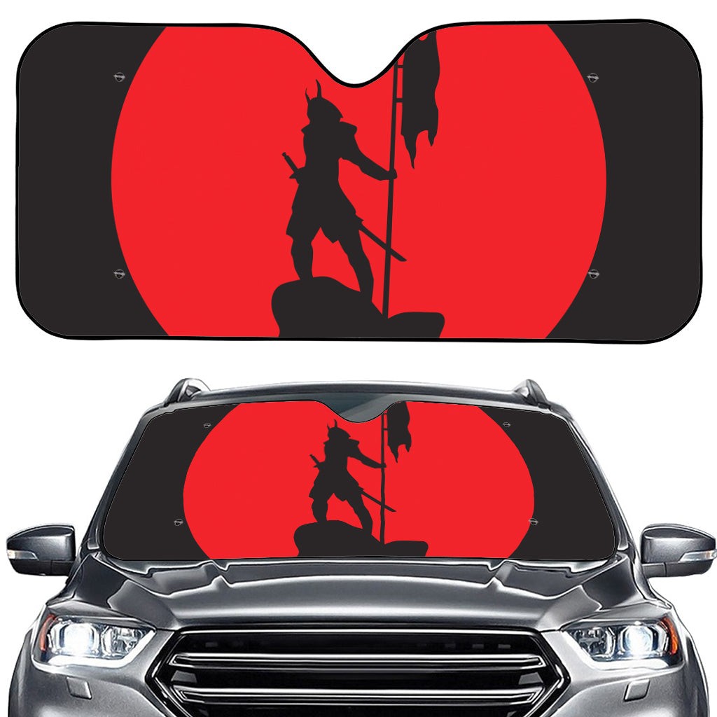 Red Sun Samurai Print Car Windshield Sun Shade