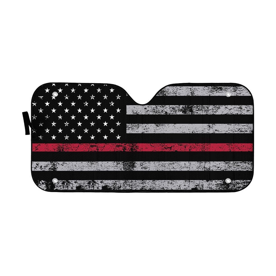 Gearhuman 3D Red Thin Line Auto Sunshade