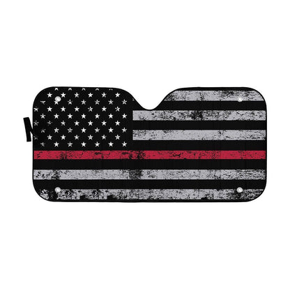 Gearhuman 3D Red Thin Line Auto Sunshade