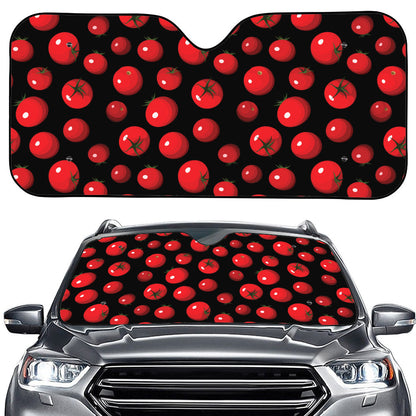 Red Tomato Pattern Print Car Windshield Sun Shade