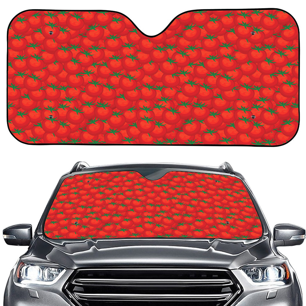 Red Tomatoes Pattern Print Car Windshield Sun Shade
