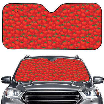 Red Tomatoes Pattern Print Car Windshield Sun Shade