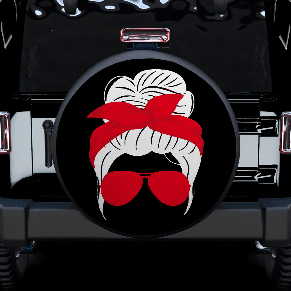 Red Turban Jeep Girl Car Spare Tire Cover