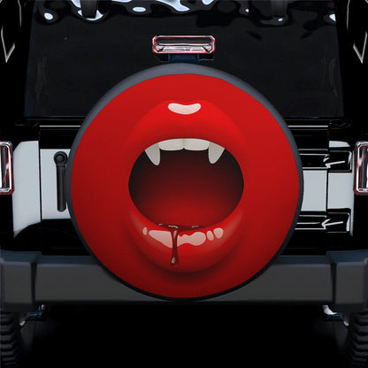 Red Vampire Slip Mouth Spare Tire Cover