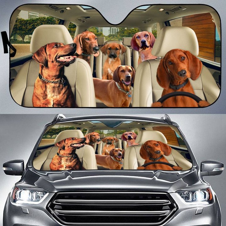 Redbone Coonhound Car All Over Printed 3D Sun Shade