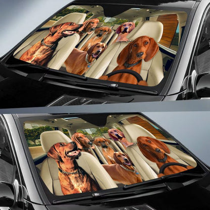 Redbone Coonhound Car All Over Printed 3D Sun Shade