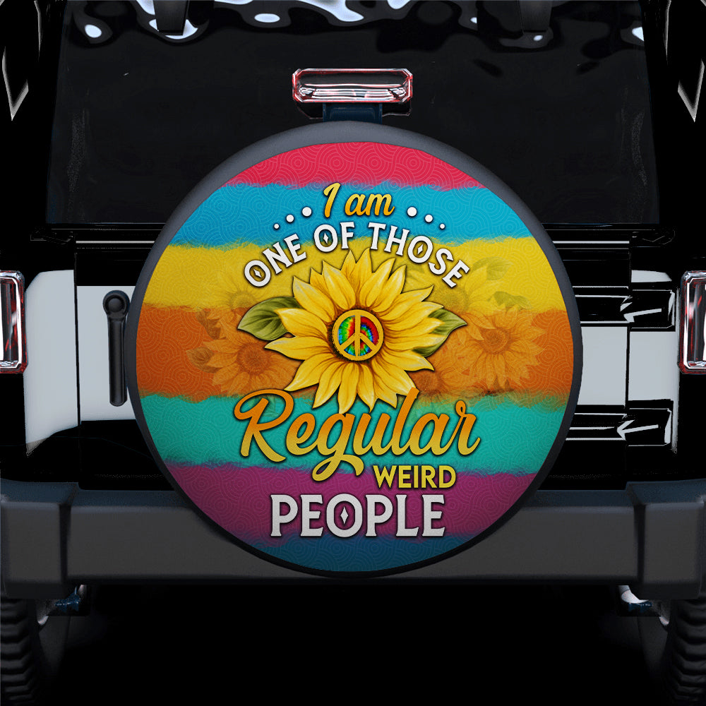 Regular Weird People Sunflower Car Spare Tire Cover