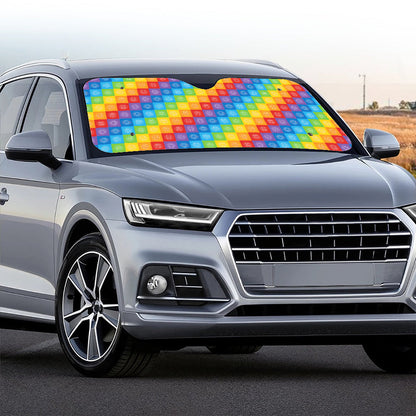 Reiki And The 7 Chakras Pattern Print Car Windshield Sun Shade