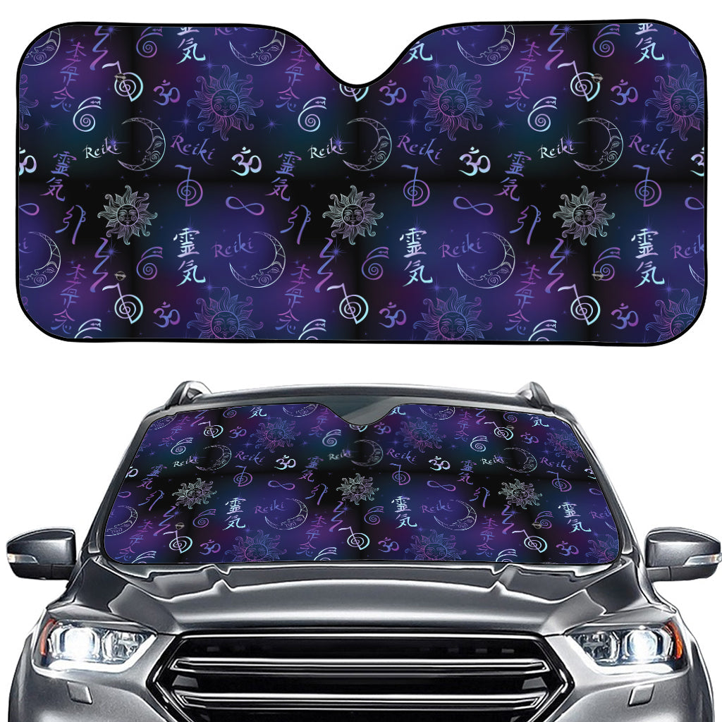 Reiki Energy Pattern Print Car Windshield Sun Shade