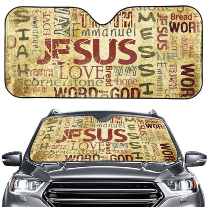 Religious Word Of God Print Car Windshield Sun Shade