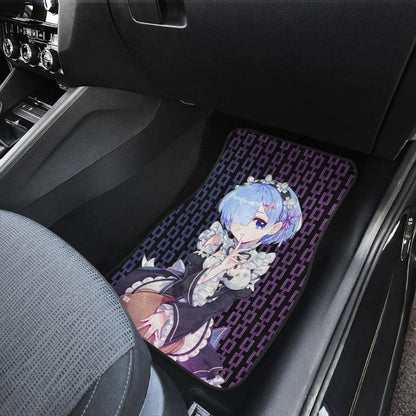 Rem And Ram Car Floor Mats Custom ReZero Anime Car Accessories