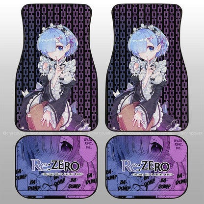 Rem Car Floor Mats Custom Re:Zero Anime Car Accessories