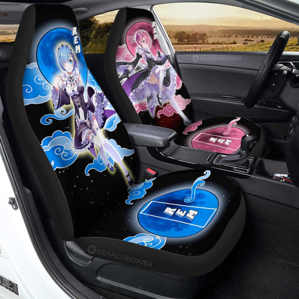Rem & Ram Car Seat Covers Custom Re Zero Anime Car Accessories