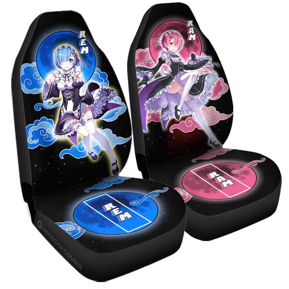 Rem & Ram Car Seat Covers Custom Re Zero Anime Car Accessories