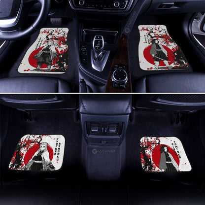 Rengoku And Giyuu Car Floor Mats Custom Japan Style Demon Slayer Anime Car Interior Accessories