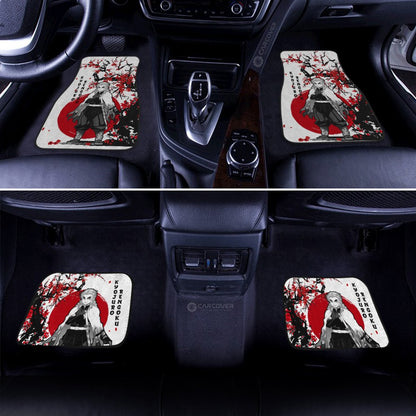 Rengoku Car Floor Mats Custom Japan Style Anime Demon Slayer Car Interior Accessories