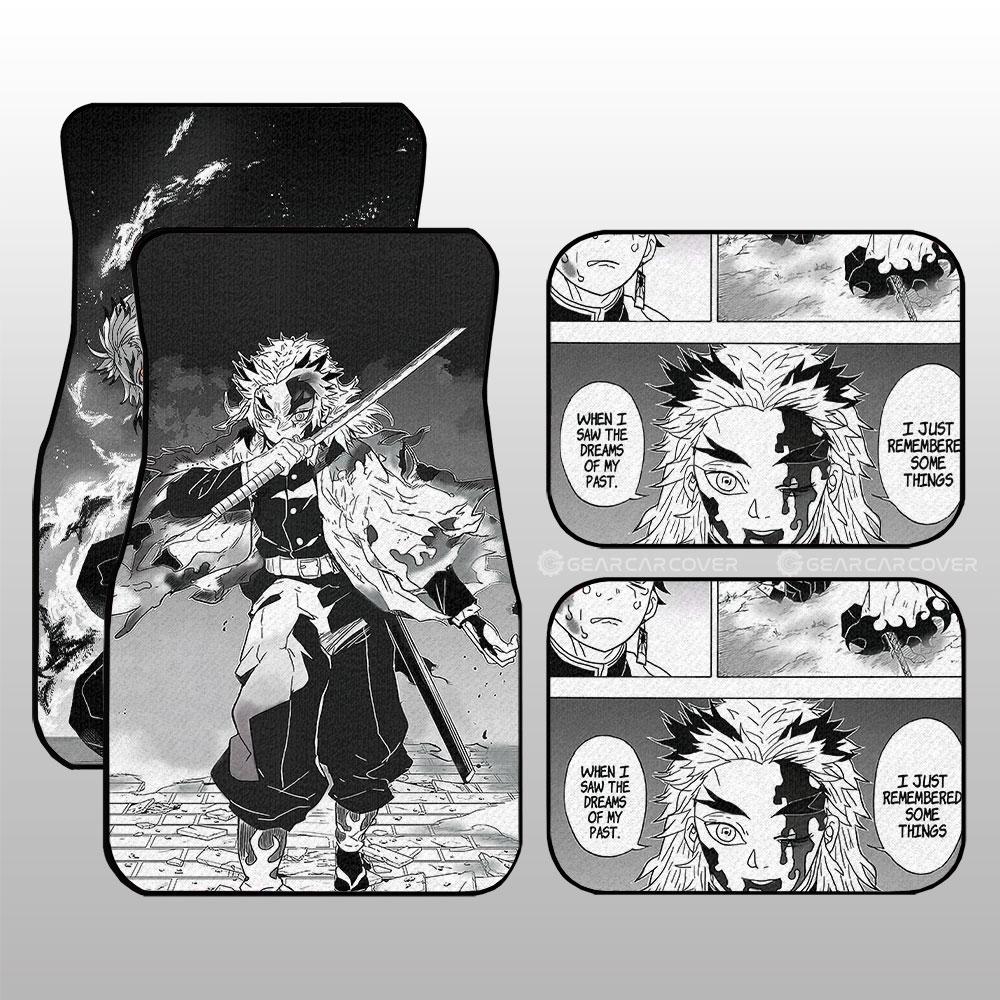 Rengoku Car Floor Mats Custom Kimetsu No Yaiba Manga Car Accessories