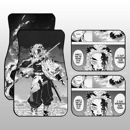 Rengoku Car Floor Mats Custom Kimetsu No Yaiba Manga Car Accessories