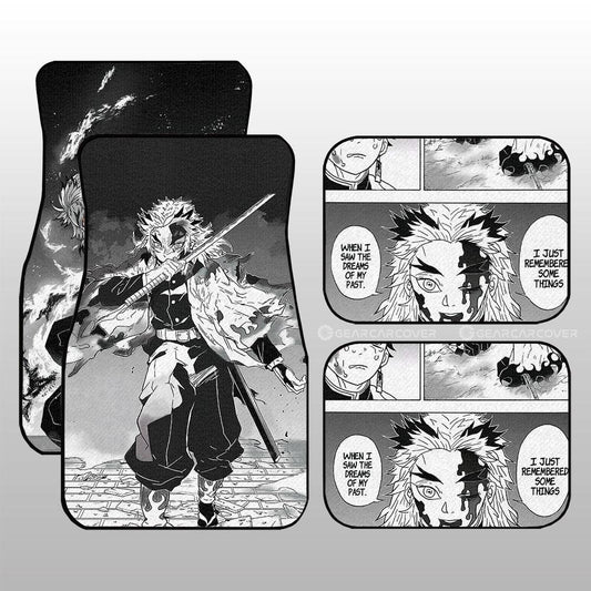 Rengoku Car Floor Mats Custom Kimetsu No Yaiba Manga Car Accessories