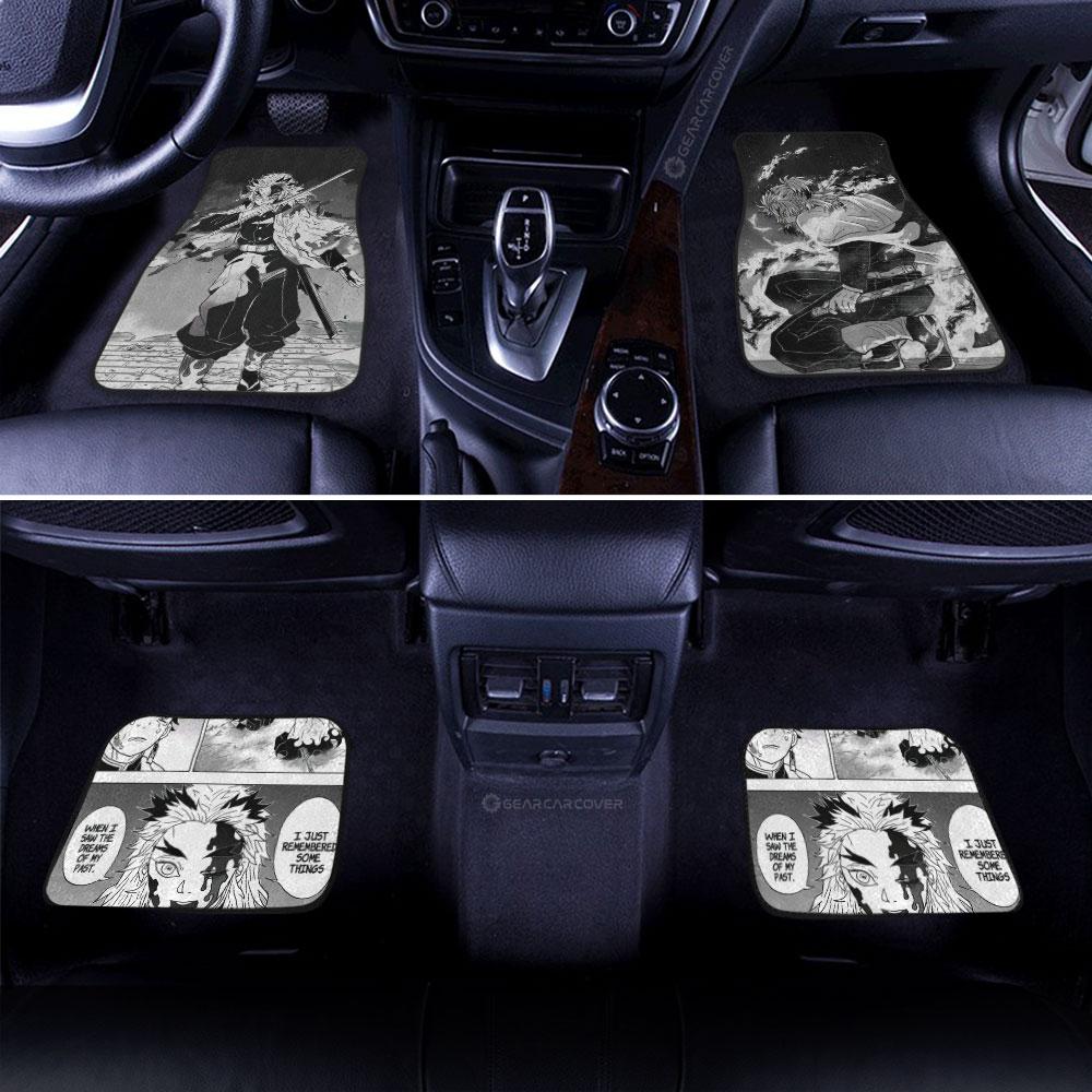 Rengoku Car Floor Mats Custom Kimetsu No Yaiba Manga Car Accessories