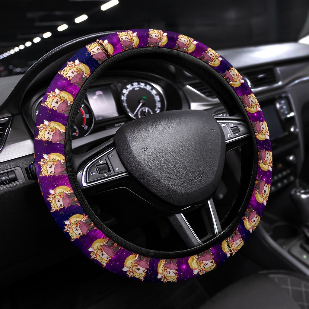 Rengoku Kyojuro Demon Slayer Anime Premium Custom Car Steering Wheel Cover 2