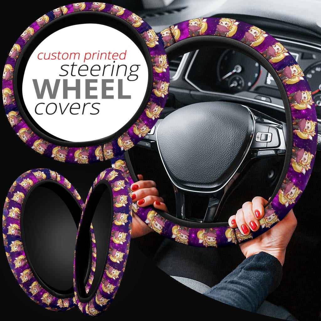 Rengoku Kyojuro Demon Slayer Anime Premium Custom Car Steering Wheel Cover 2