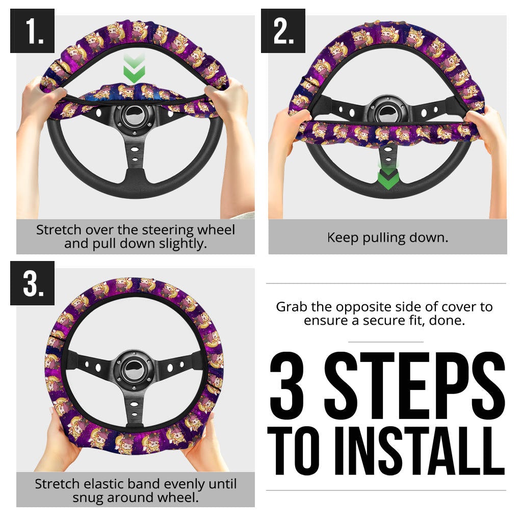 Rengoku Kyojuro Demon Slayer Anime Premium Custom Car Steering Wheel Cover 2