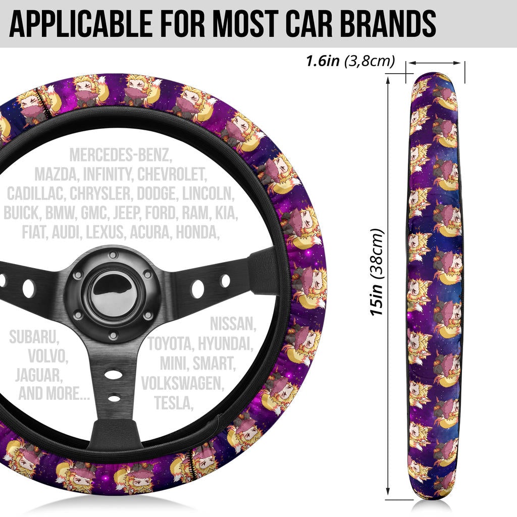 Rengoku Kyojuro Demon Slayer Anime Premium Custom Car Steering Wheel Cover 2