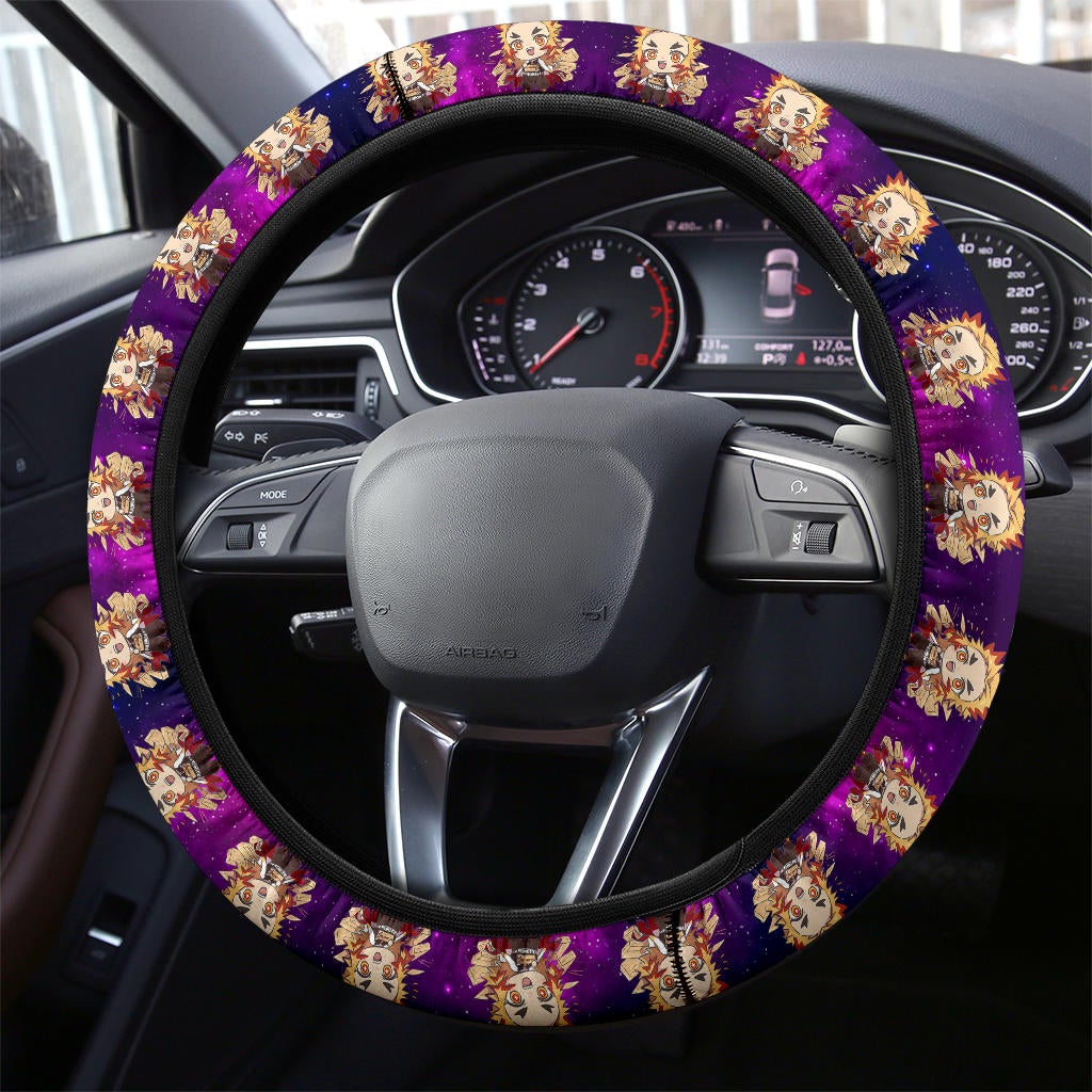 Rengoku Kyojuro Demon Slayer Anime Premium Custom Car Steering Wheel Cover 3