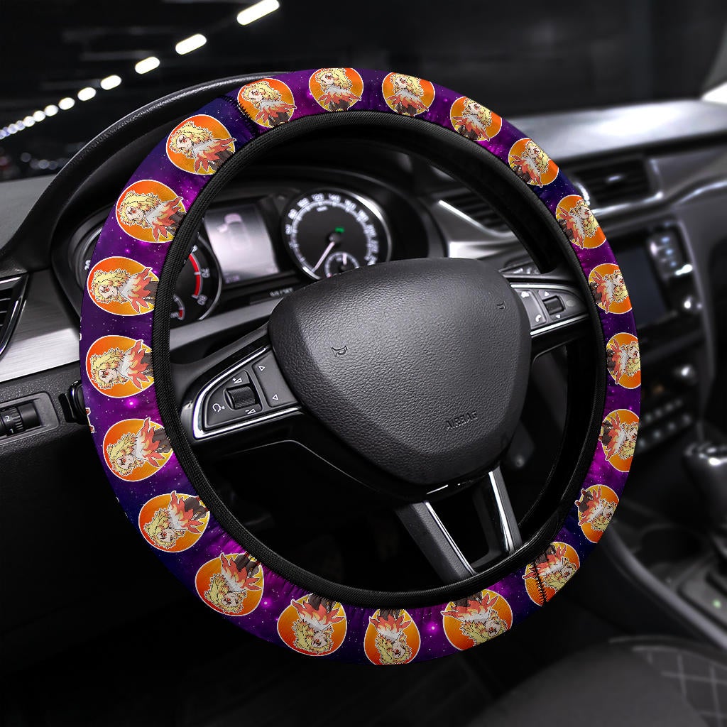 Rengoku Kyojuro Demon Slayer Anime Premium Custom Car Steering Wheel Cover 4