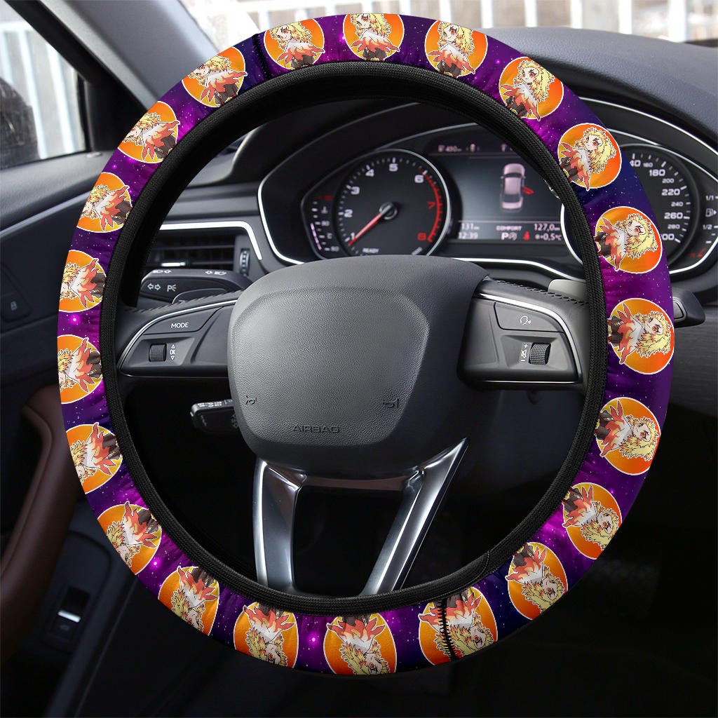 Rengoku Kyojuro Demon Slayer Anime Premium Custom Car Steering Wheel Cover 4