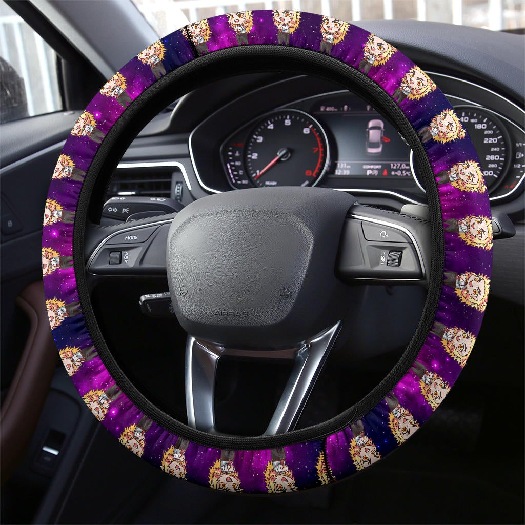 Rengoku Kyojuro Demon Slayer Anime Premium Custom Car Steering Wheel Cover 5