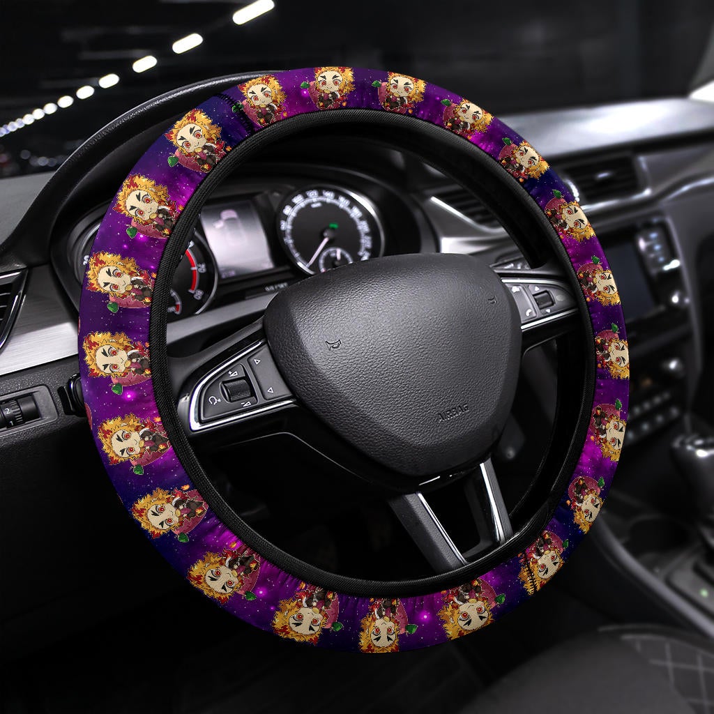 Rengoku Kyojuro Demon Slayer Anime Premium Custom Car Steering Wheel Cover 6