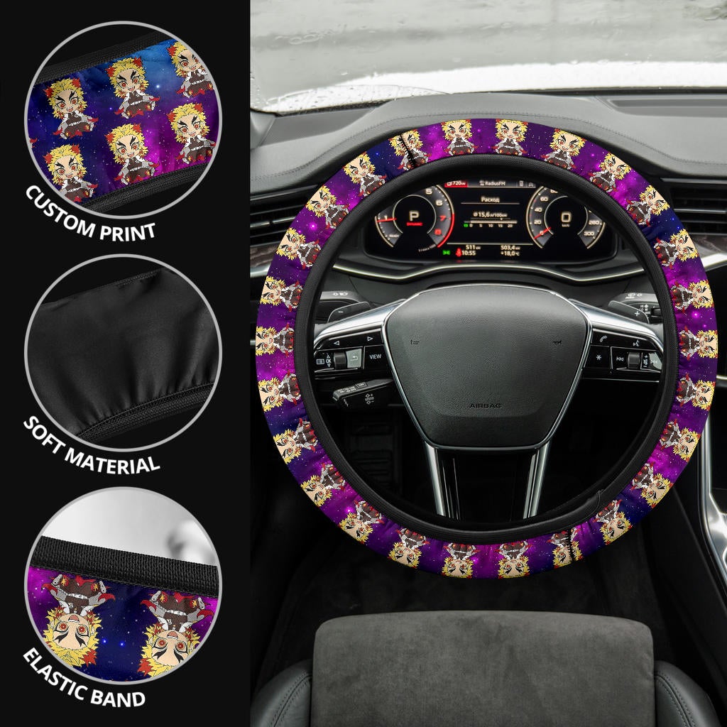 Rengoku Kyojuro Demon Slayer Anime Premium Custom Car Steering Wheel Cover 7