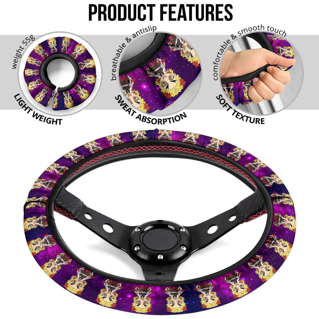 Rengoku Kyojuro Demon Slayer Anime Premium Custom Car Steering Wheel Cover 7