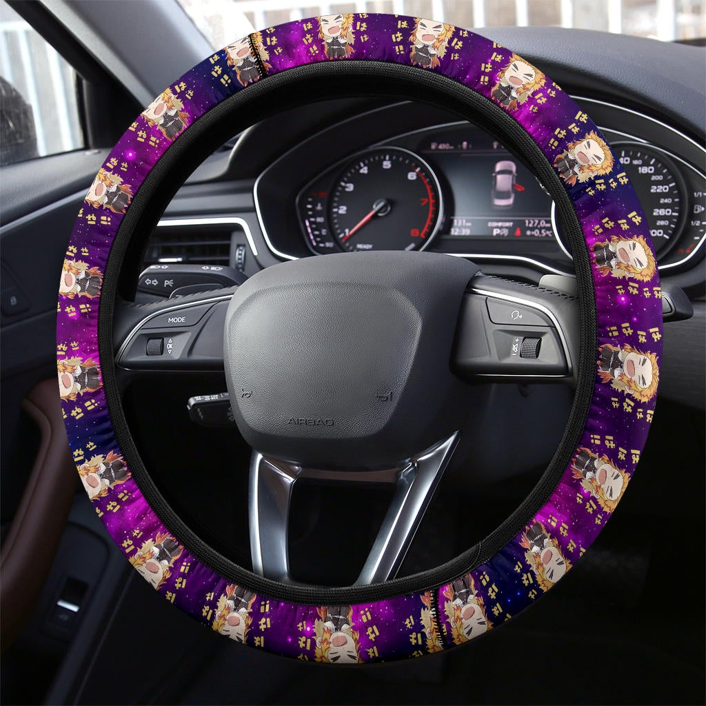 Rengoku Kyojuro Demon Slayer Anime Premium Custom Car Steering Wheel Cover 8