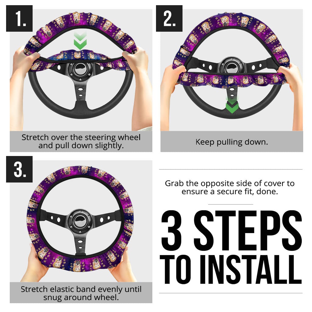 Rengoku Kyojuro Demon Slayer Anime Premium Custom Car Steering Wheel Cover 8