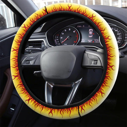 Rengoku Kyoxjuror Demon Slayer Anime Car Steering Wheel Cover 1